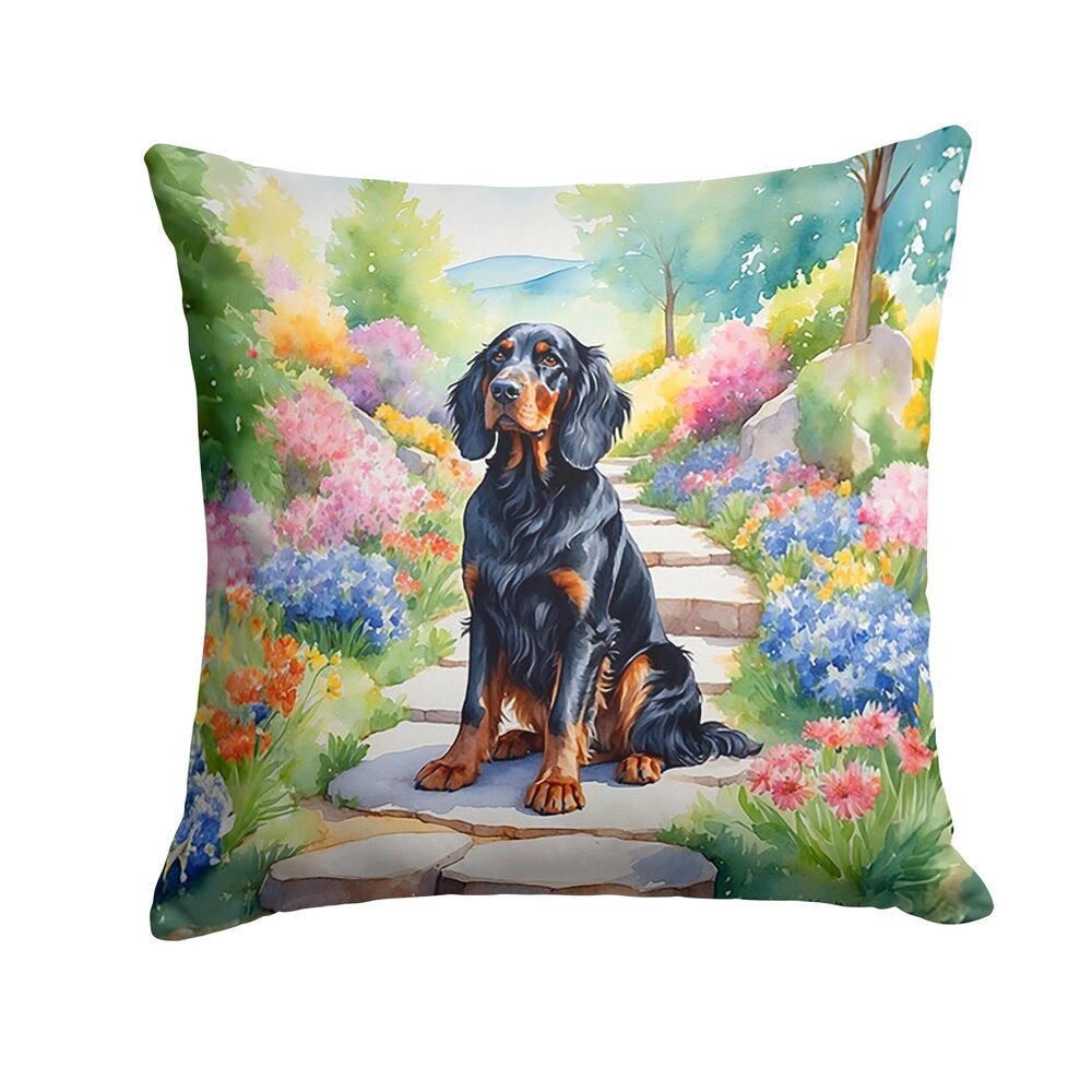 4735 Spring Path Throw Pillow, 18Hx18W, Gordon Setter 6640